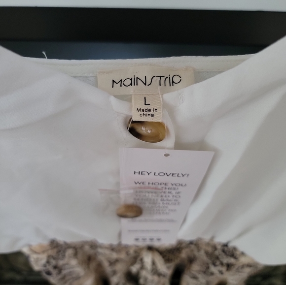 NEW MainStrip ROMPER DRESS * Santura Snake Print Ruffle Large NWT - Picture 16 of 16